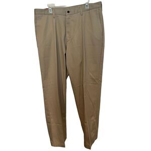 NEW with Tags Lee Tan Khakis Pants 38 Waist 30 Inseam, Plain Front Wrinkle Free‎